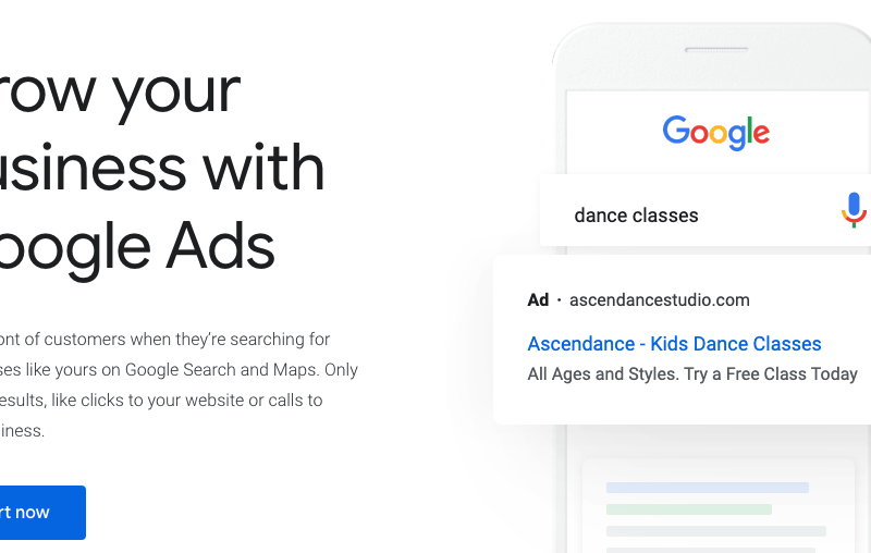 Landing pages google ads